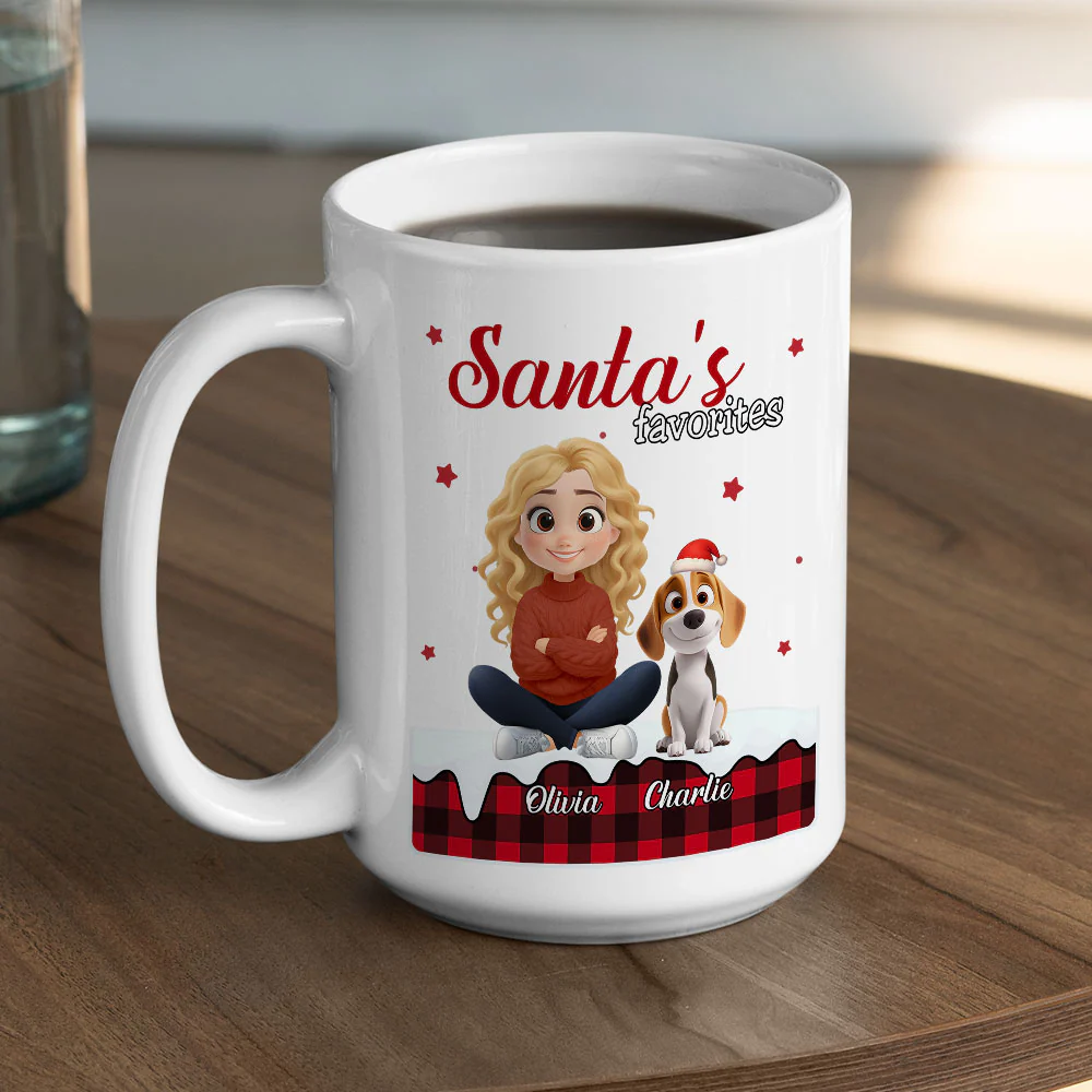 Santa Loves You So Do I - Personalized Custom Coffee Mug - Image 7