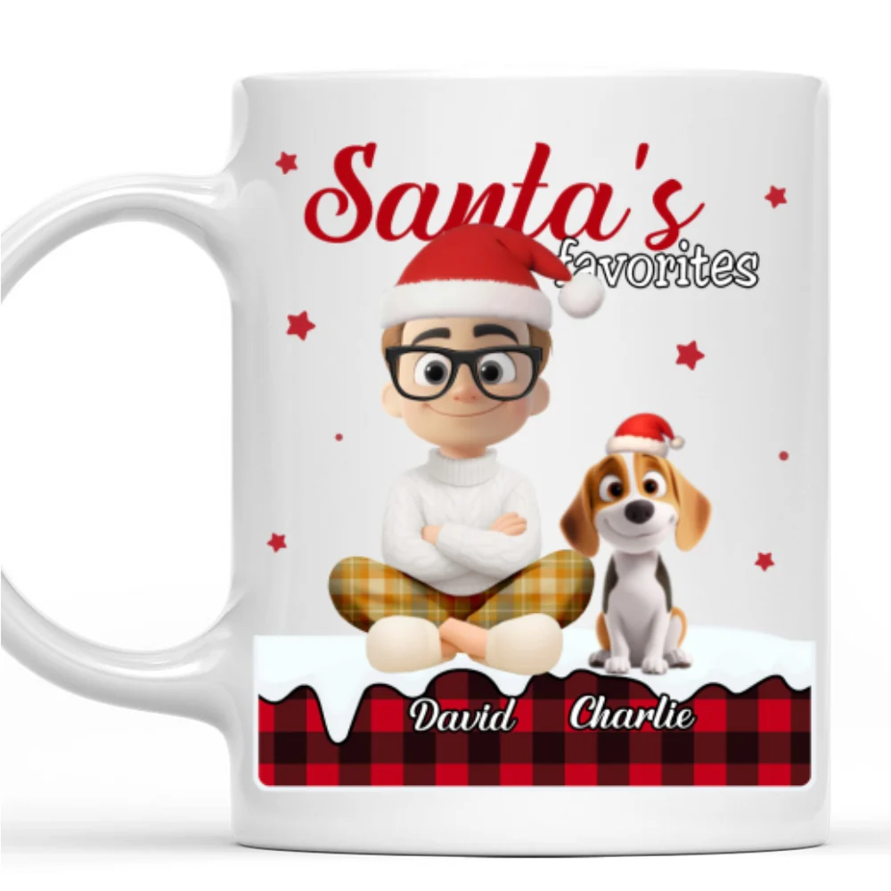 Santa Loves You So Do I - Personalized Custom Coffee Mug - Image 9