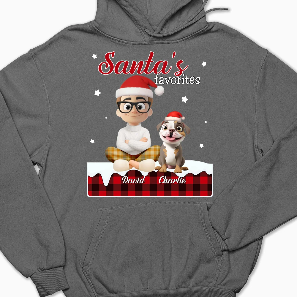 Santa Loves You So Do I - Personalized Custom Hoodie - Image 10