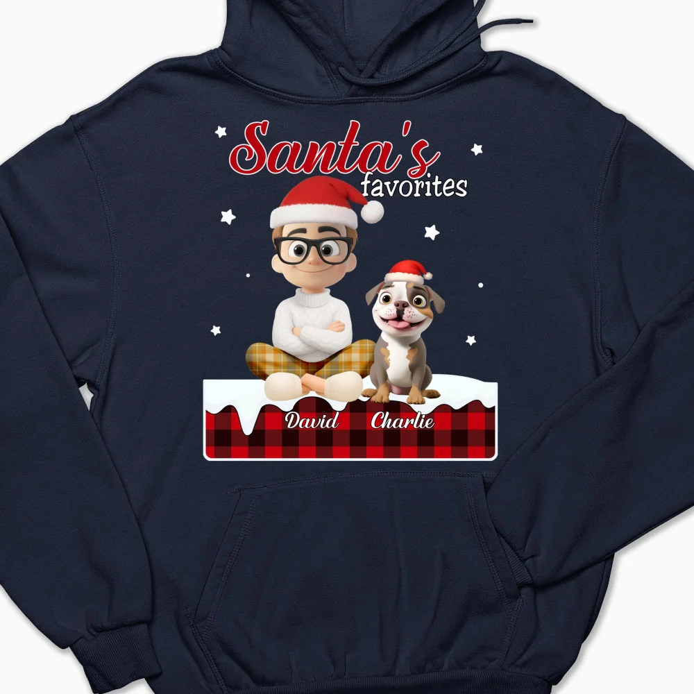 Santa Loves You So Do I - Personalized Custom Hoodie - Image 6