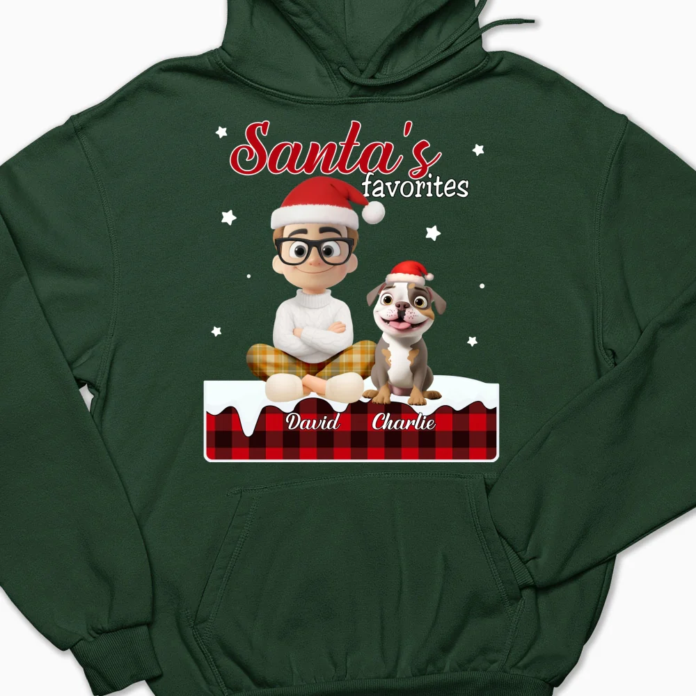 Santa Loves You So Do I - Personalized Custom Hoodie - Image 8