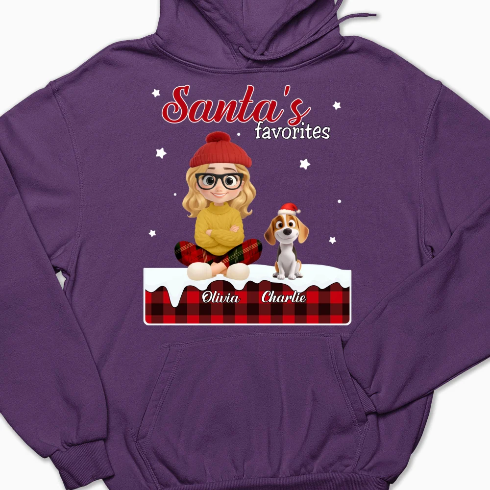 Santa Loves You So Do Them - Personalized Custom Hoodie - Image 8