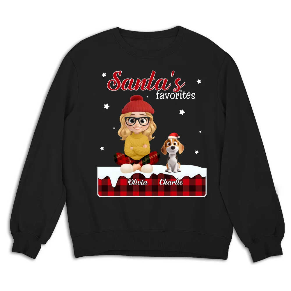 Santa Loves You So Do Them - Personalized Custom Sweatshirt - Image 5