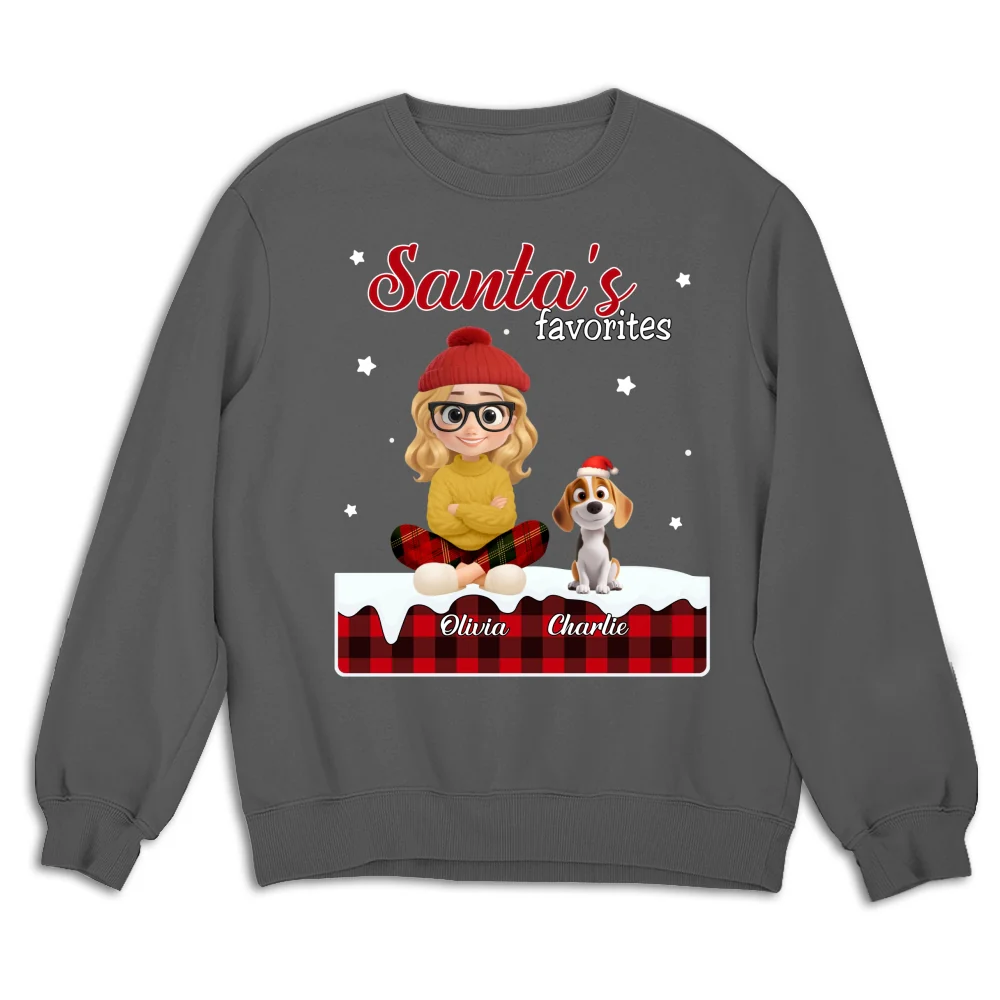 Santa Loves You So Do Them - Personalized Custom Sweatshirt - Image 6