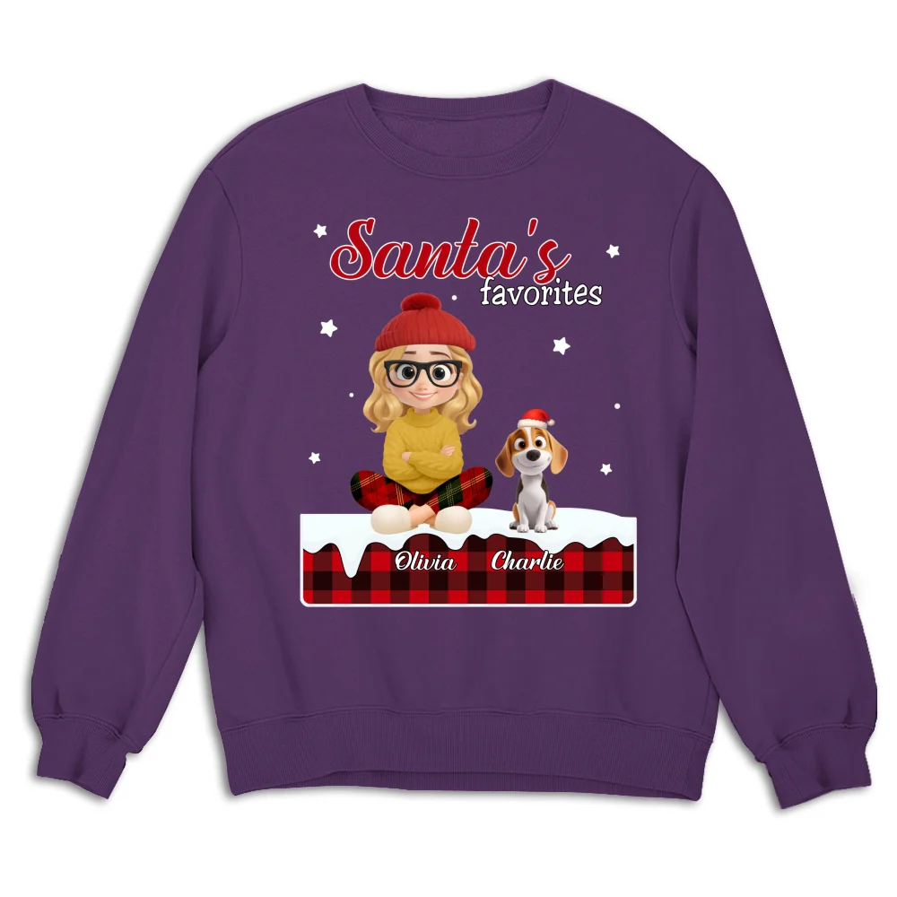 Santa Loves You So Do Them - Personalized Custom Sweatshirt - Image 8
