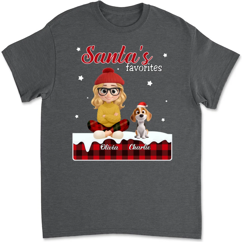 Santa Loves You So Do Them - Personalized Custom Unisex T-shirt - Image 10