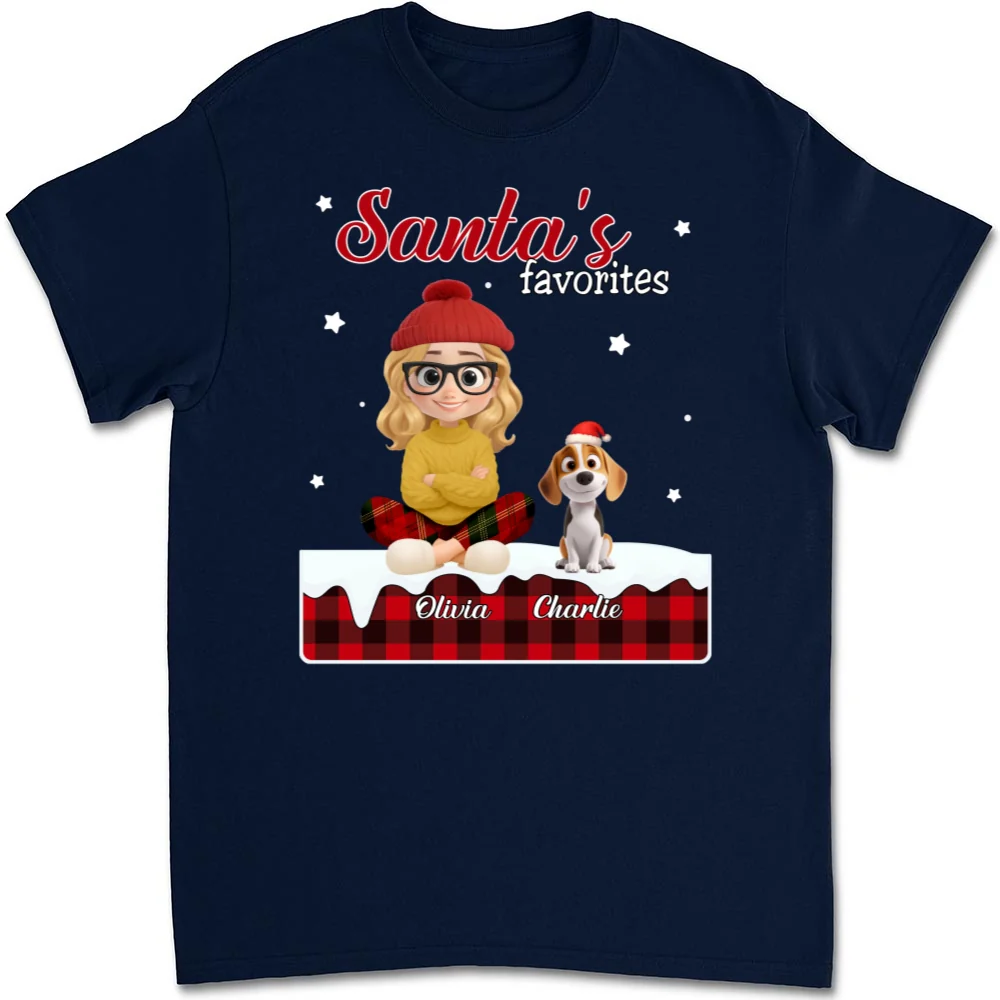 Santa Loves You So Do Them - Personalized Custom Unisex T-shirt - Image 7