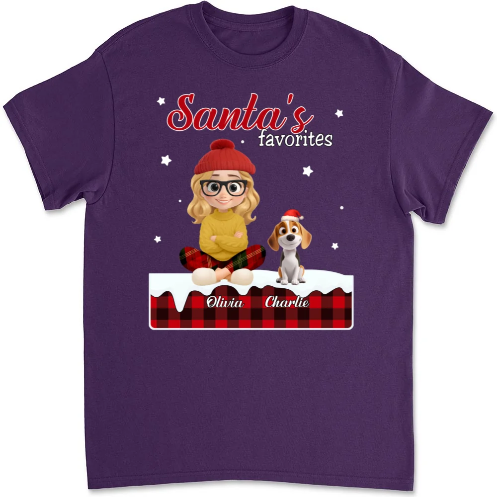Santa Loves You So Do Them - Personalized Custom Unisex T-shirt - Image 9