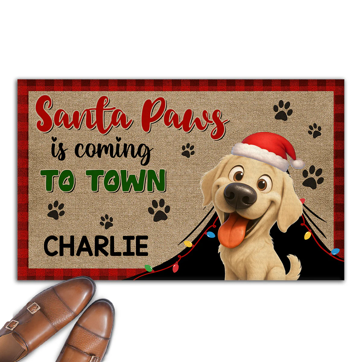 Santa Paw - Personalized Custom Doormat