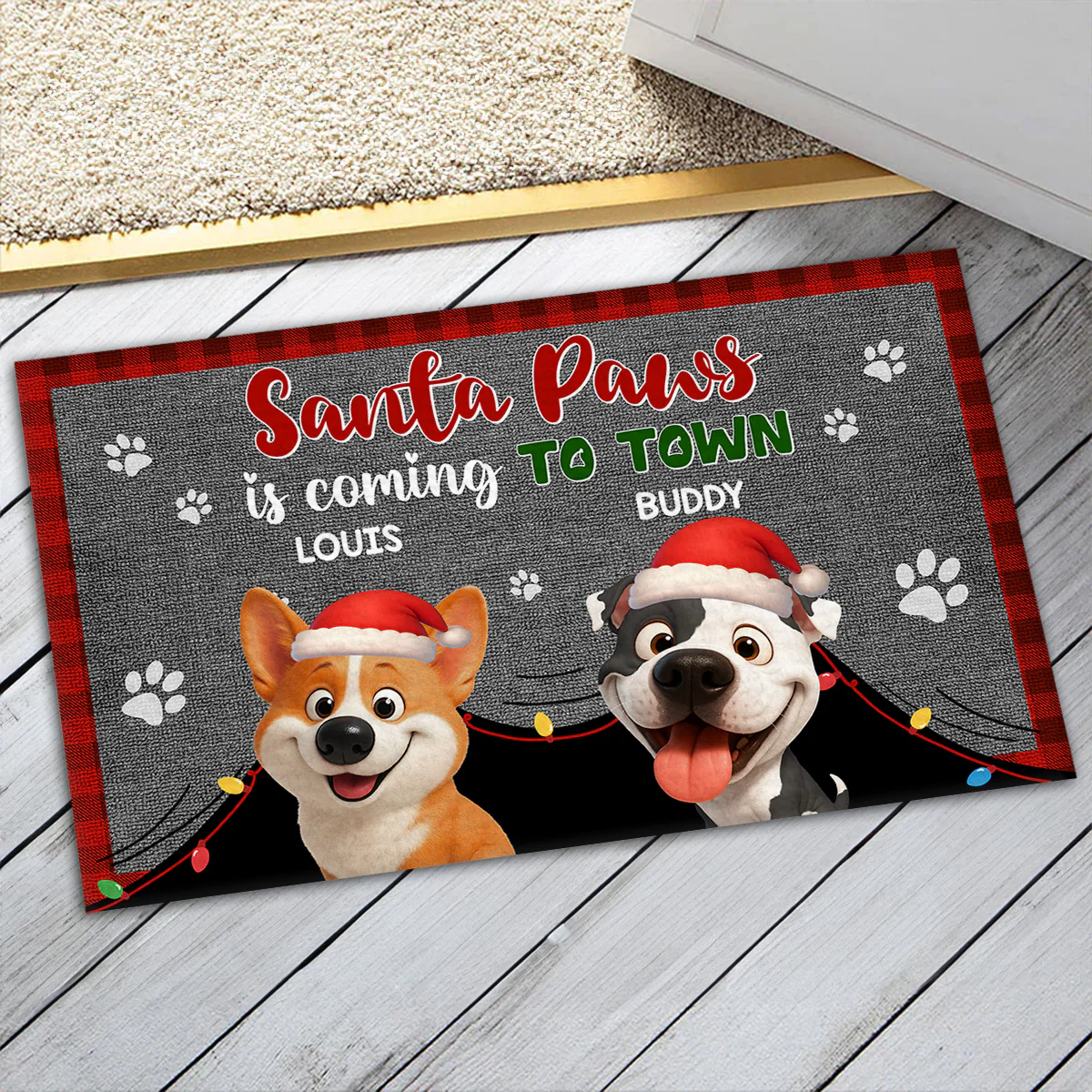 Santa Paw - Personalized Custom Doormat - Image 6