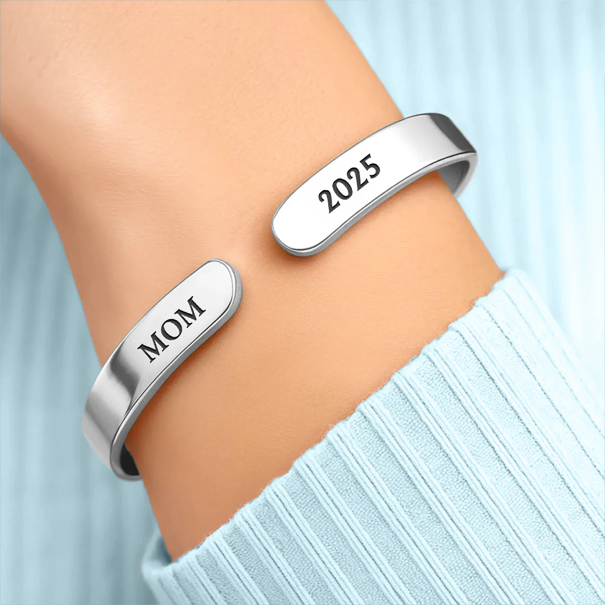 See You In My Heart - Personalized Custom Bracelet Cuff - Image 3