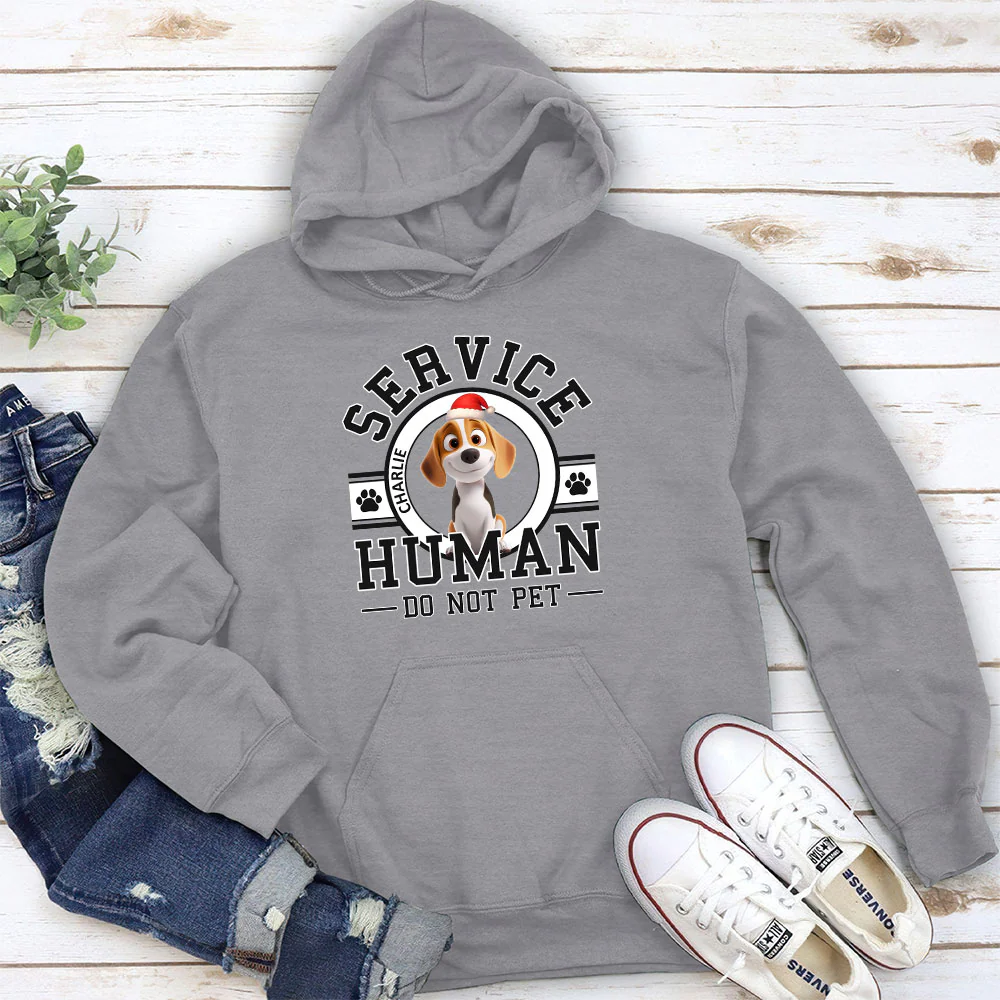 Service Human Cartoon Christmas - Personalized Custom Hoodie - Image 2