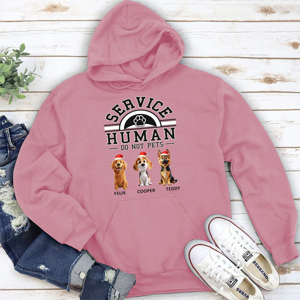 Service Human Cartoon Christmas - Personalized Custom Hoodie - Image 4