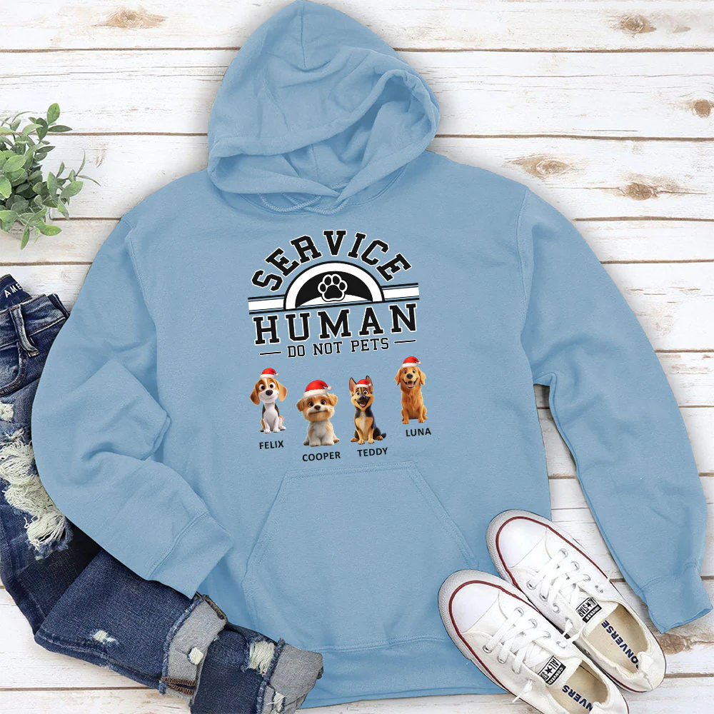 Service Human Cartoon Christmas - Personalized Custom Hoodie - Image 5