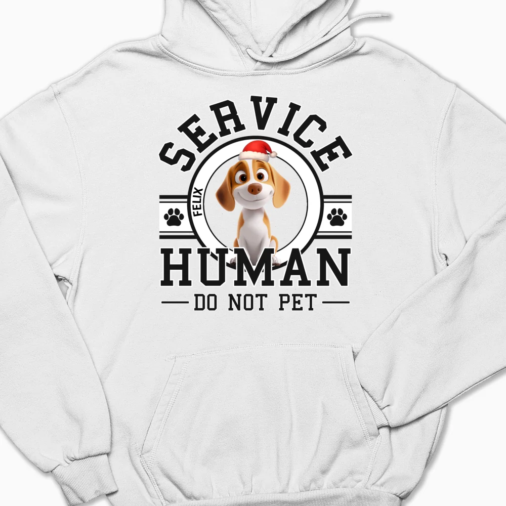Service Human Cartoon Christmas - Personalized Custom Hoodie - Image 6