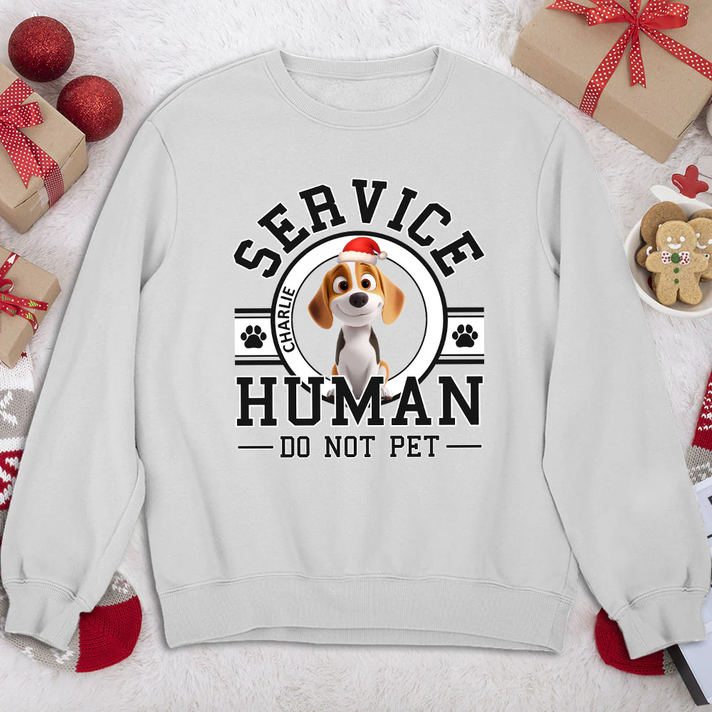Service Human Cartoon Christmas - Personalized Custom Sweatshirt - Image 2