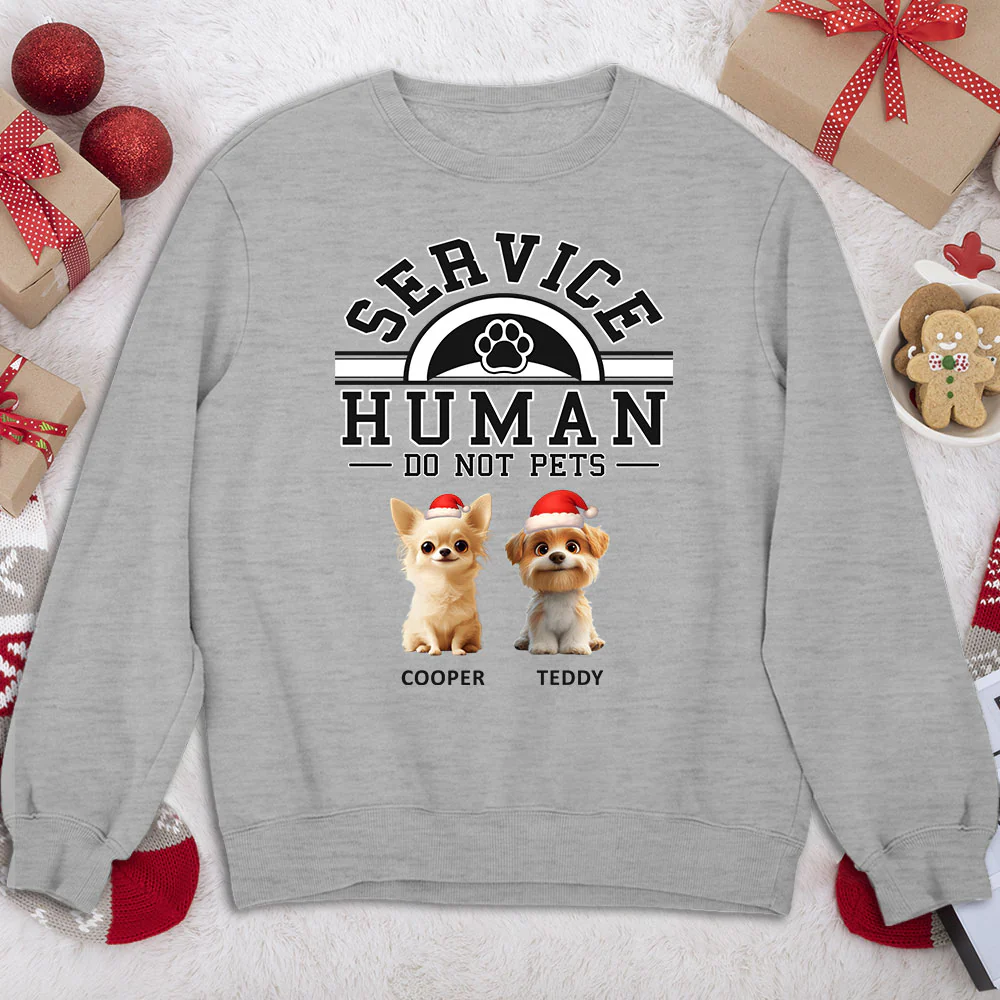 Service Human Cartoon Christmas - Personalized Custom Sweatshirt - Image 3