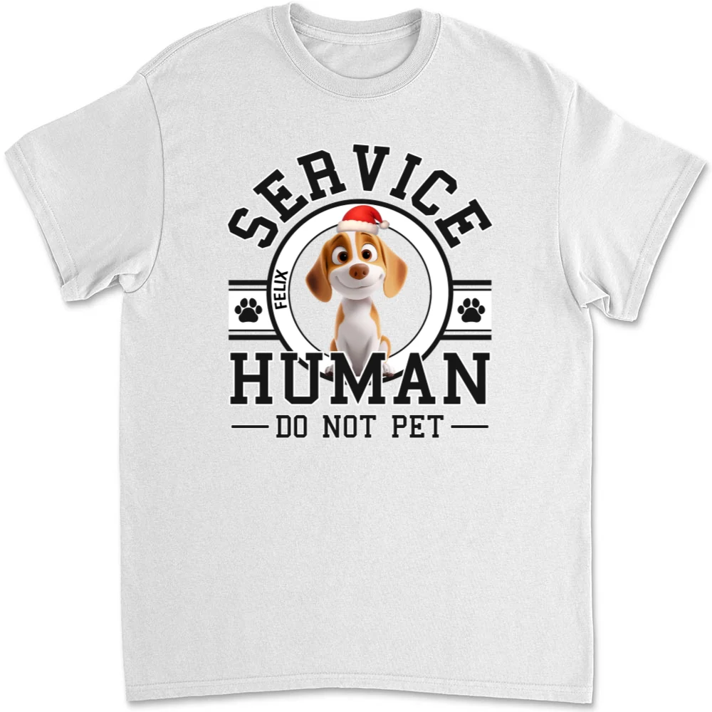 Service Human Cartoon Christmas - Personalized Custom Unisex T-shirt - Image 6