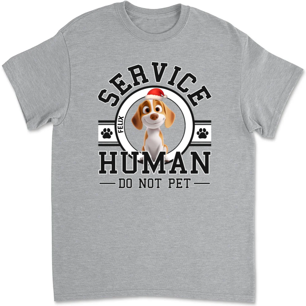 Service Human Cartoon Christmas - Personalized Custom Unisex T-shirt - Image 7