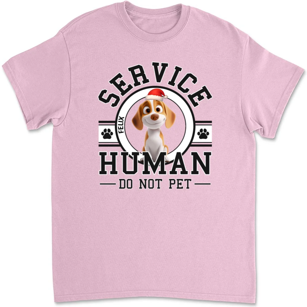 Service Human Cartoon Christmas - Personalized Custom Unisex T-shirt - Image 9