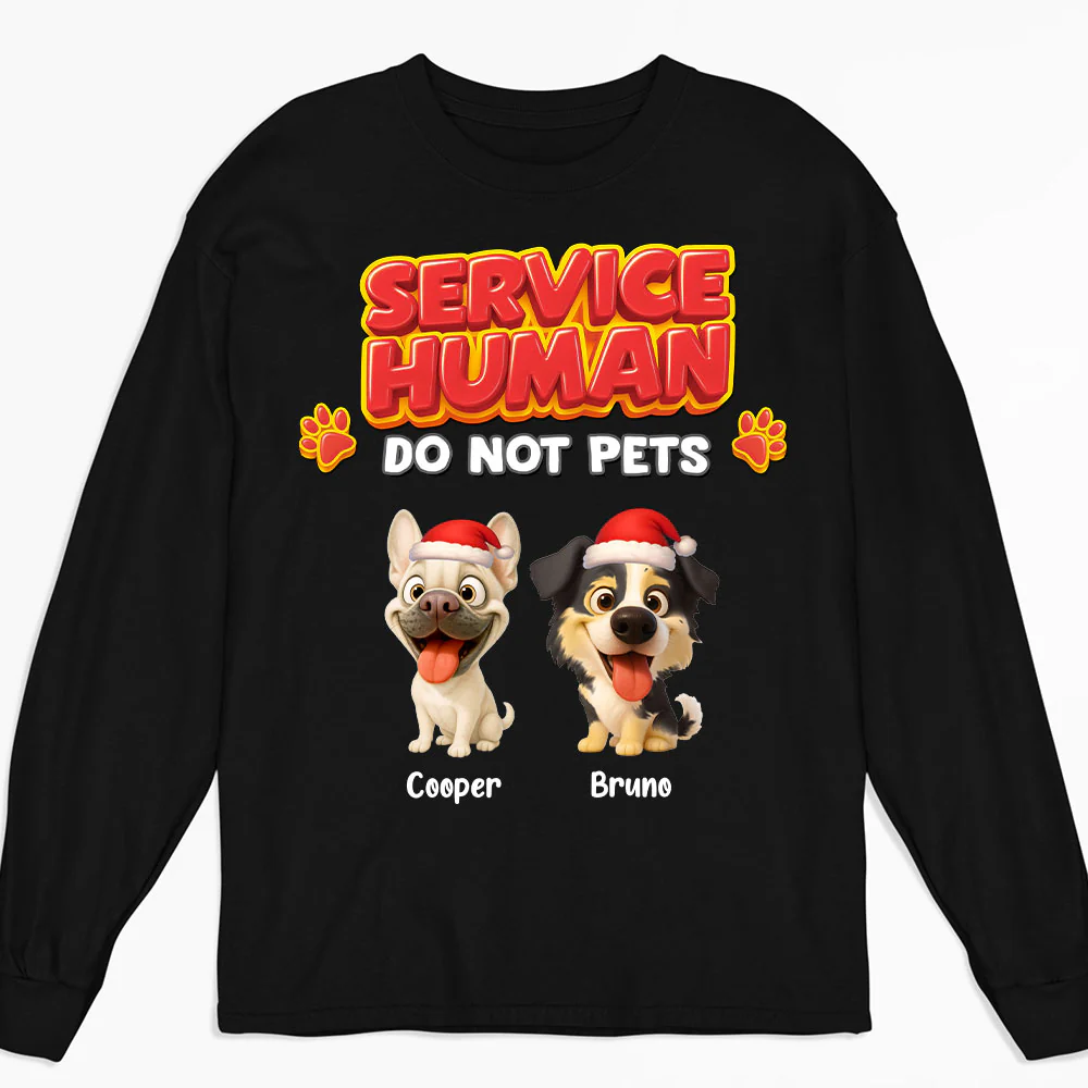 Service Human Christmas - Personalized Custom Long Sleeve T-shirt