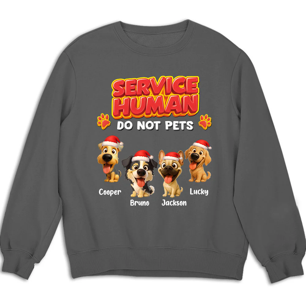 Service Human Christmas - Personalized Custom Sweatshirt - Image 3