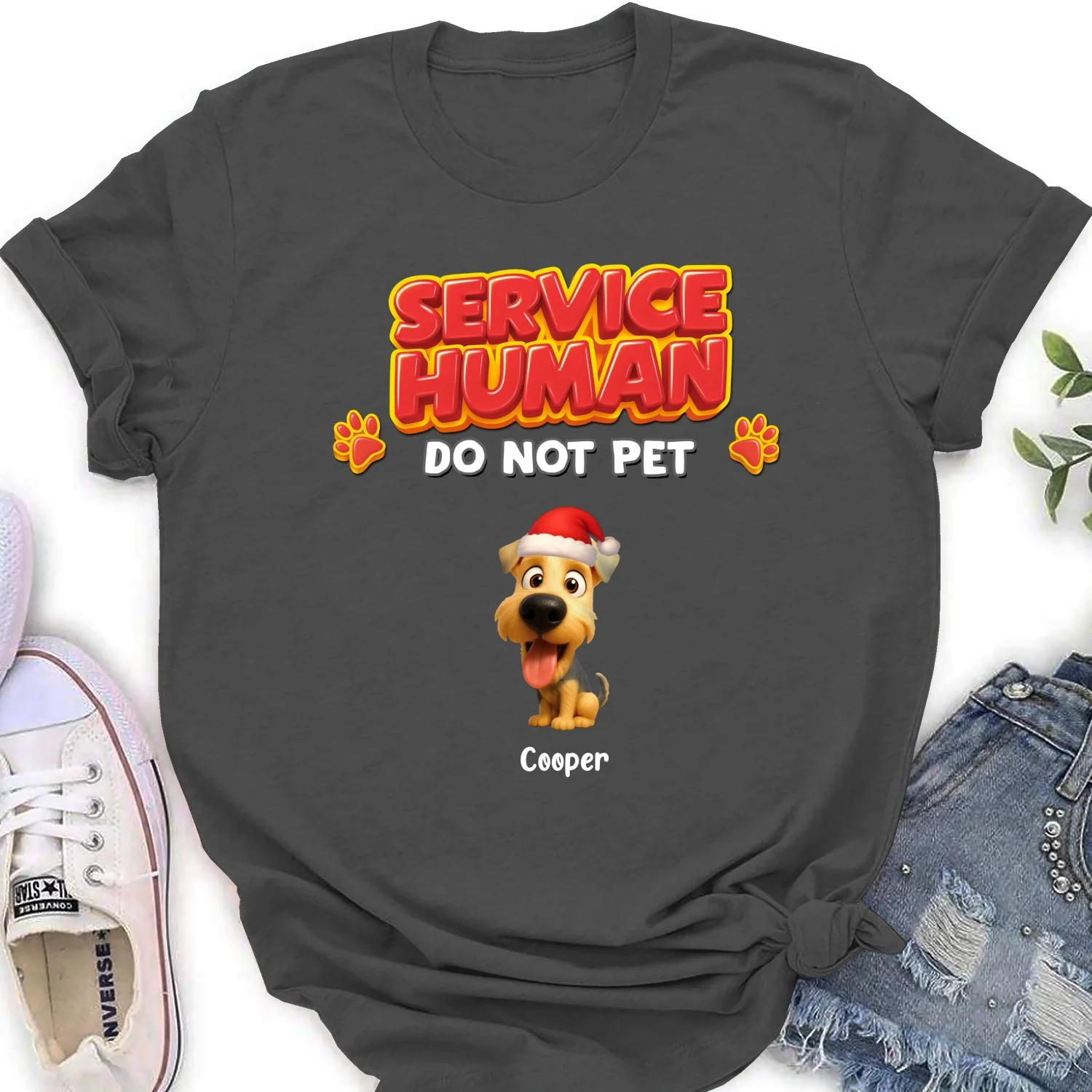 Service Human Christmas - Personalized Custom Women's T-shirt - Image 9