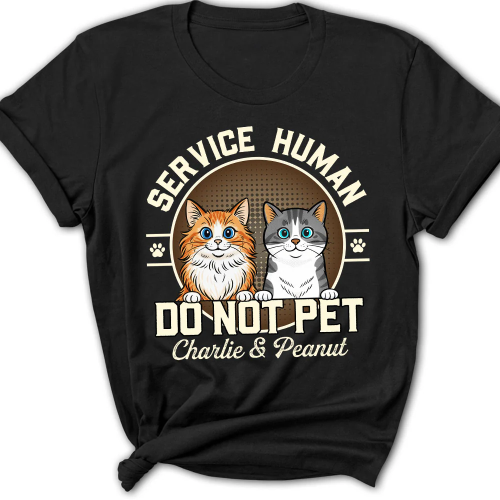 Service Human Logo Cat Version - Personalized Custom Women's T-Shirt