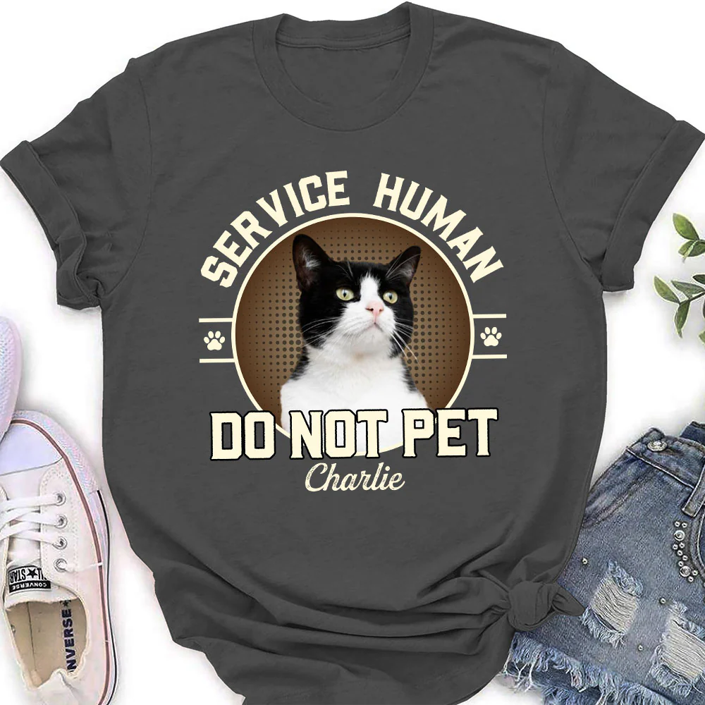 Service Human Logo Cat Version - Personalized Custom Women's T-Shirt - Image 6