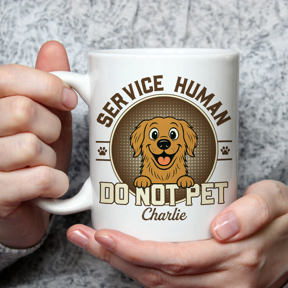 Service Human Logo - Personalized Custom Coffee Mug - Image 2