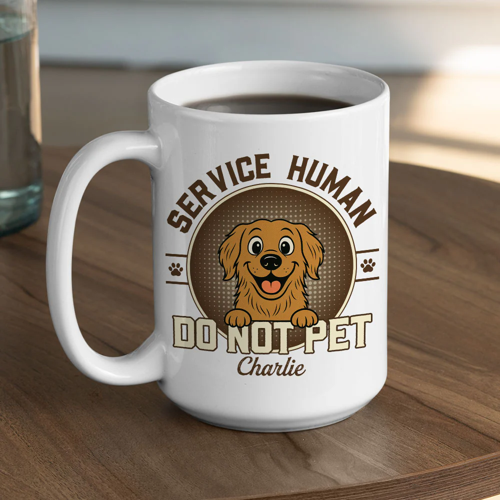 Service Human Logo - Personalized Custom Coffee Mug - Image 3