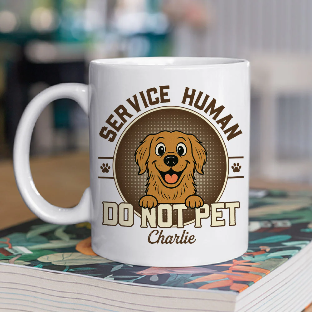 Service Human Logo - Personalized Custom Coffee Mug - Image 4
