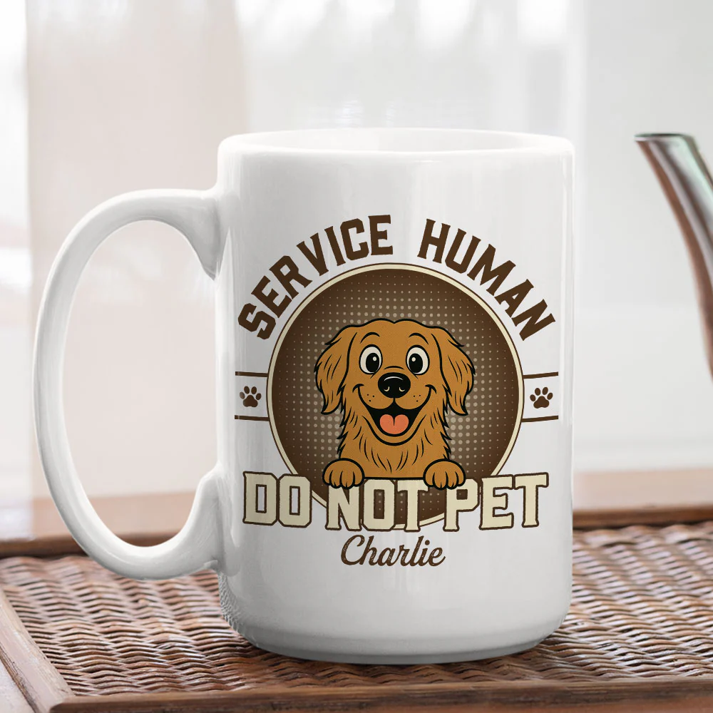 Service Human Logo - Personalized Custom Coffee Mug - Image 5