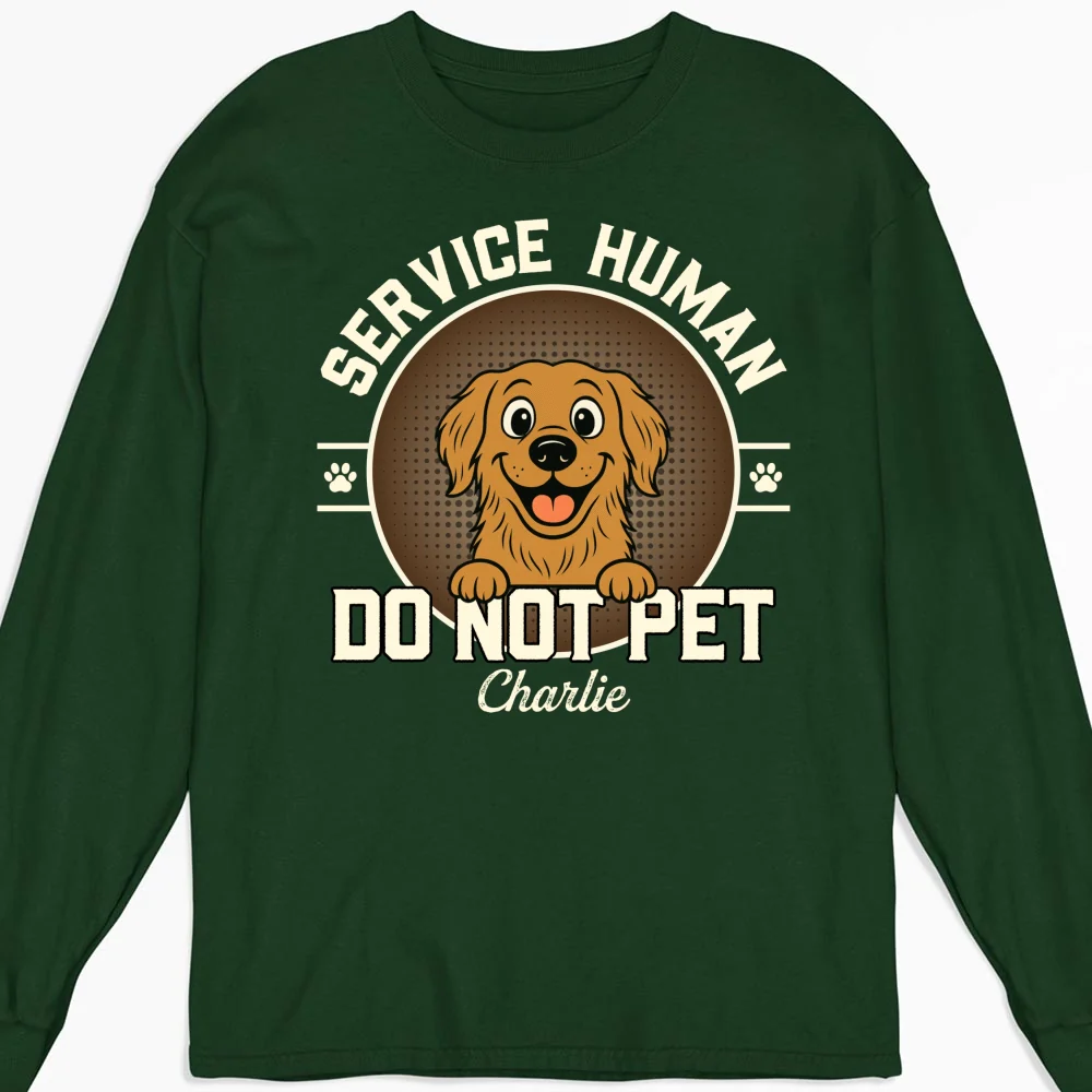 Service Human Logo - Personalized Custom Long Sleeve T-Shirt - Image 6