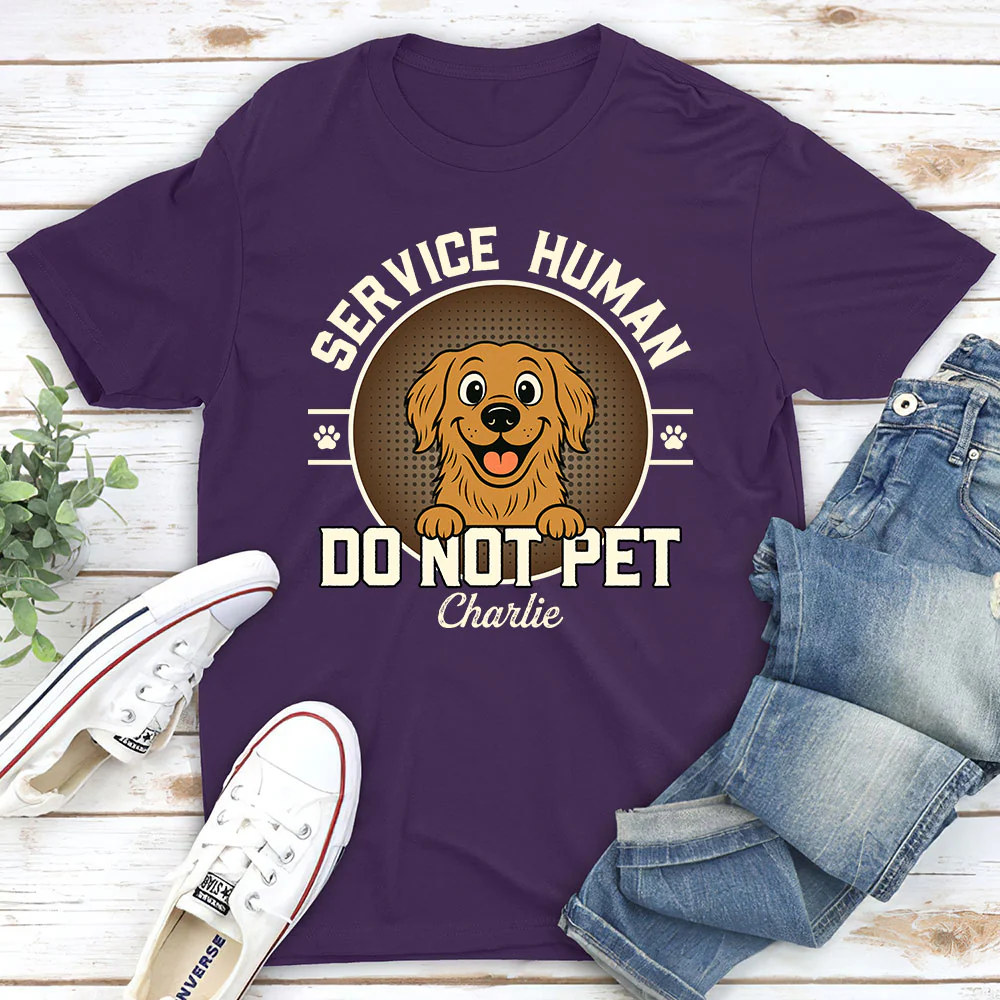 Service Human Logo - Personalized Custom Unisex T-Shirt - Image 3