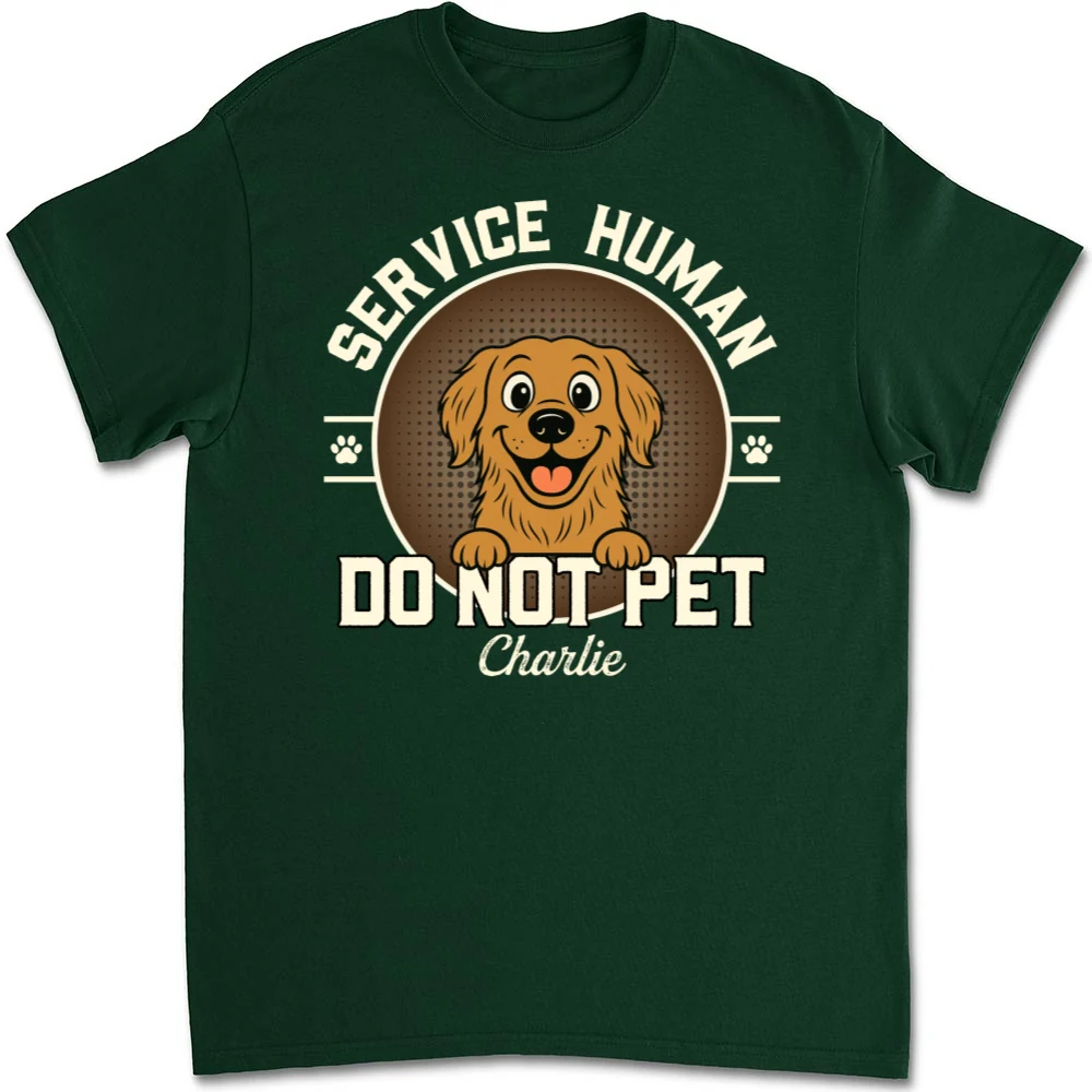 Service Human Logo - Personalized Custom Unisex T-Shirt - Image 7