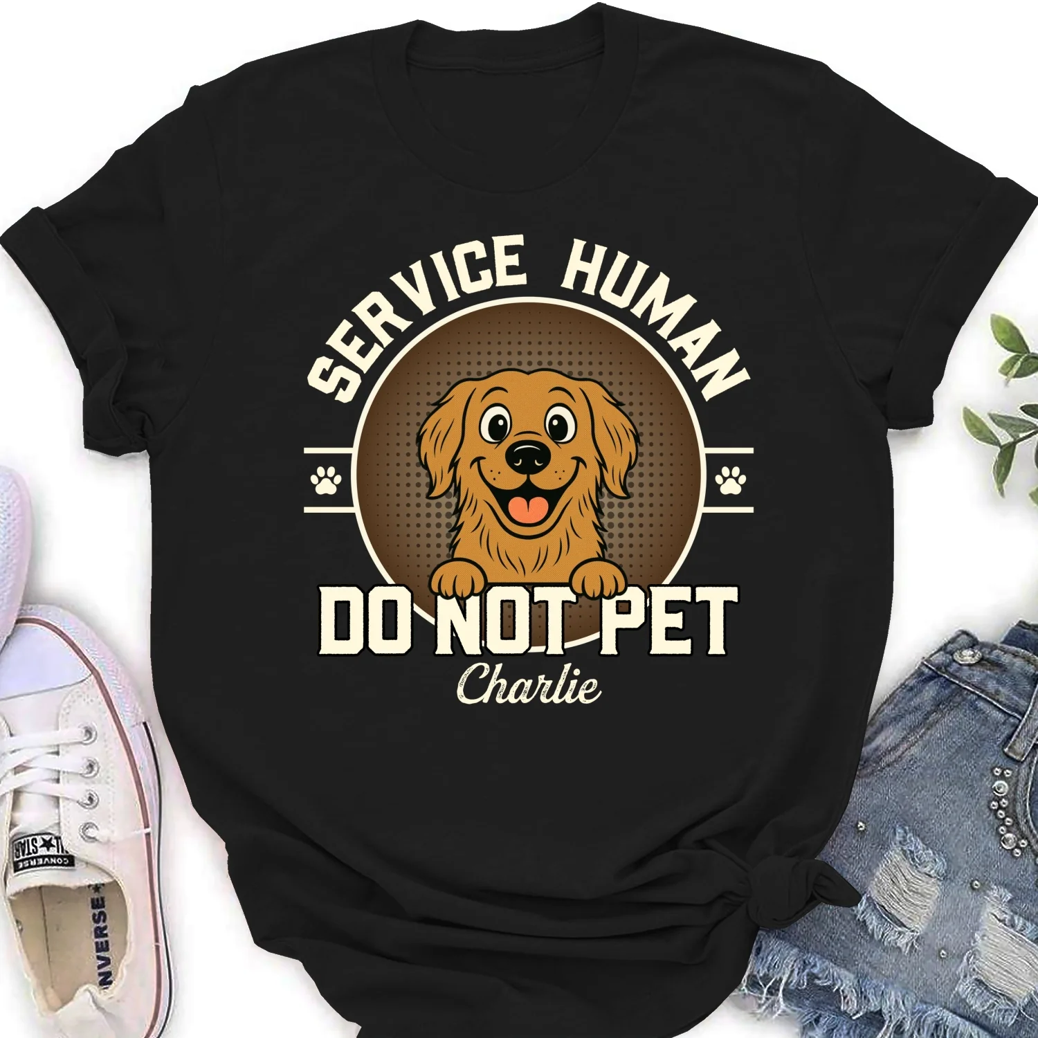 Service Human Logo - Personalized Custom Women's T-Shirt - Image 5