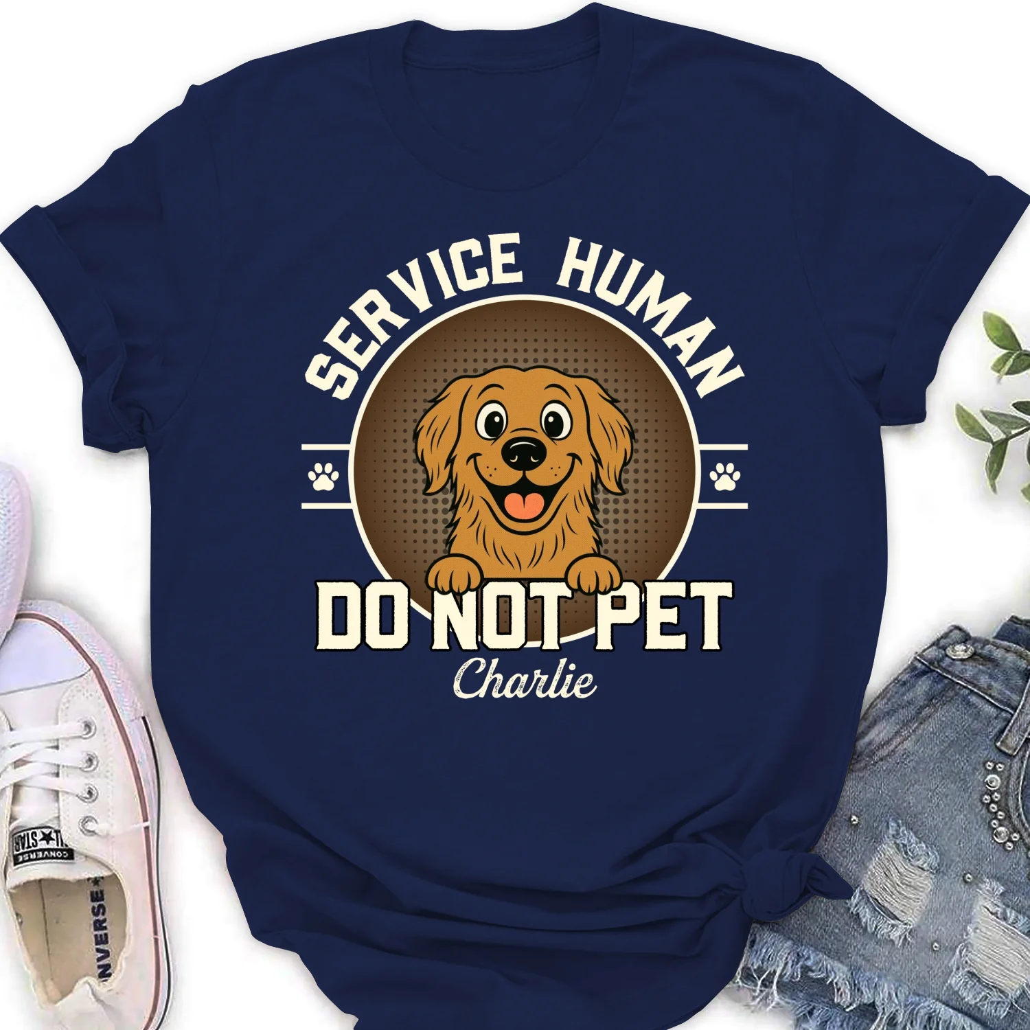 Service Human Logo - Personalized Custom Women's T-Shirt - Image 6