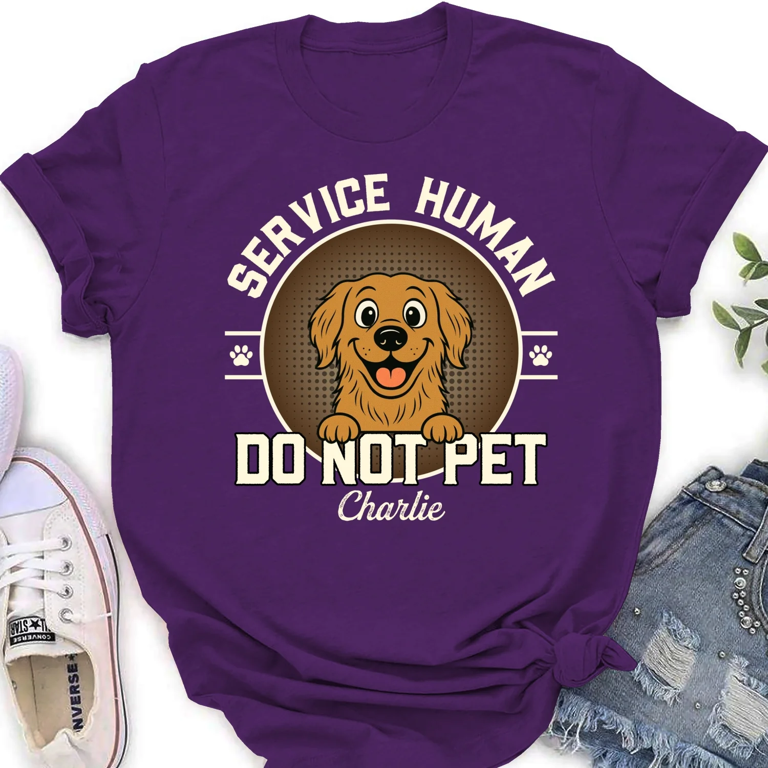 Service Human Logo - Personalized Custom Women's T-Shirt - Image 9