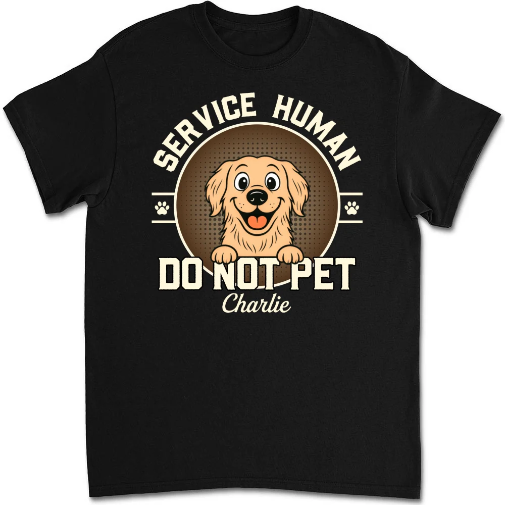 Service Human Logo Pet Version - Personalized Custom Unisex T-Shirt - Image 5