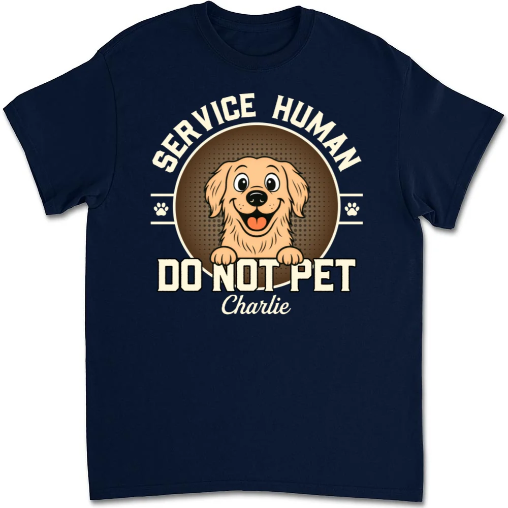 Service Human Logo Pet Version - Personalized Custom Unisex T-Shirt - Image 6