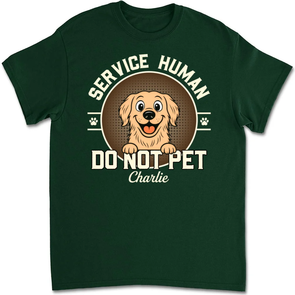 Service Human Logo Pet Version - Personalized Custom Unisex T-Shirt - Image 7