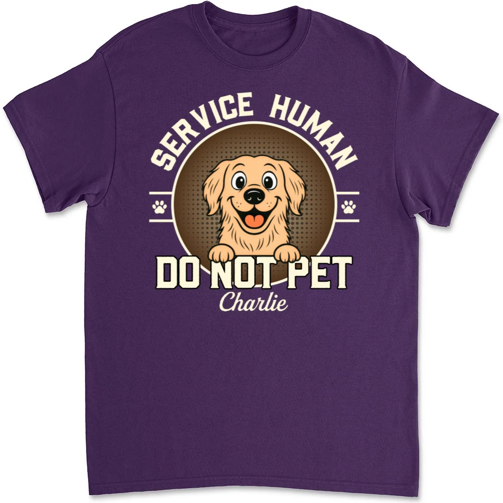 Service Human Logo Pet Version - Personalized Custom Unisex T-Shirt - Image 8