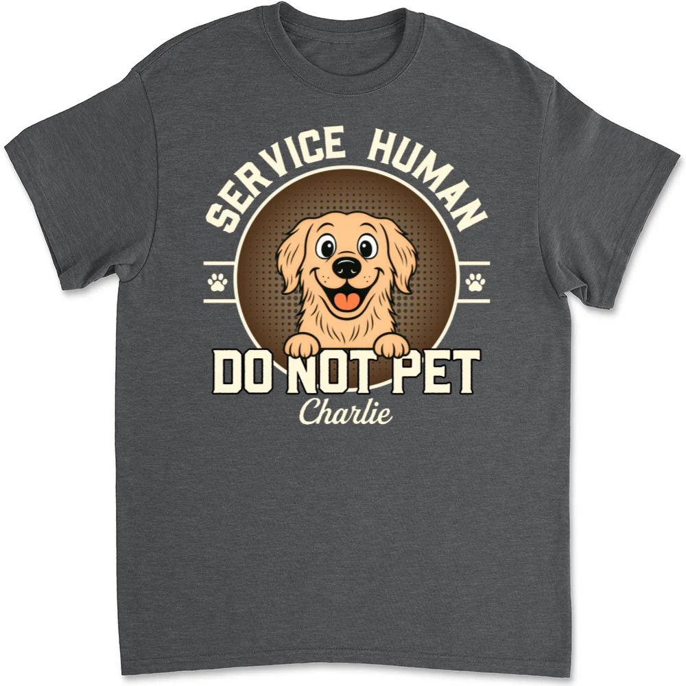 Service Human Logo Pet Version - Personalized Custom Unisex T-Shirt - Image 9