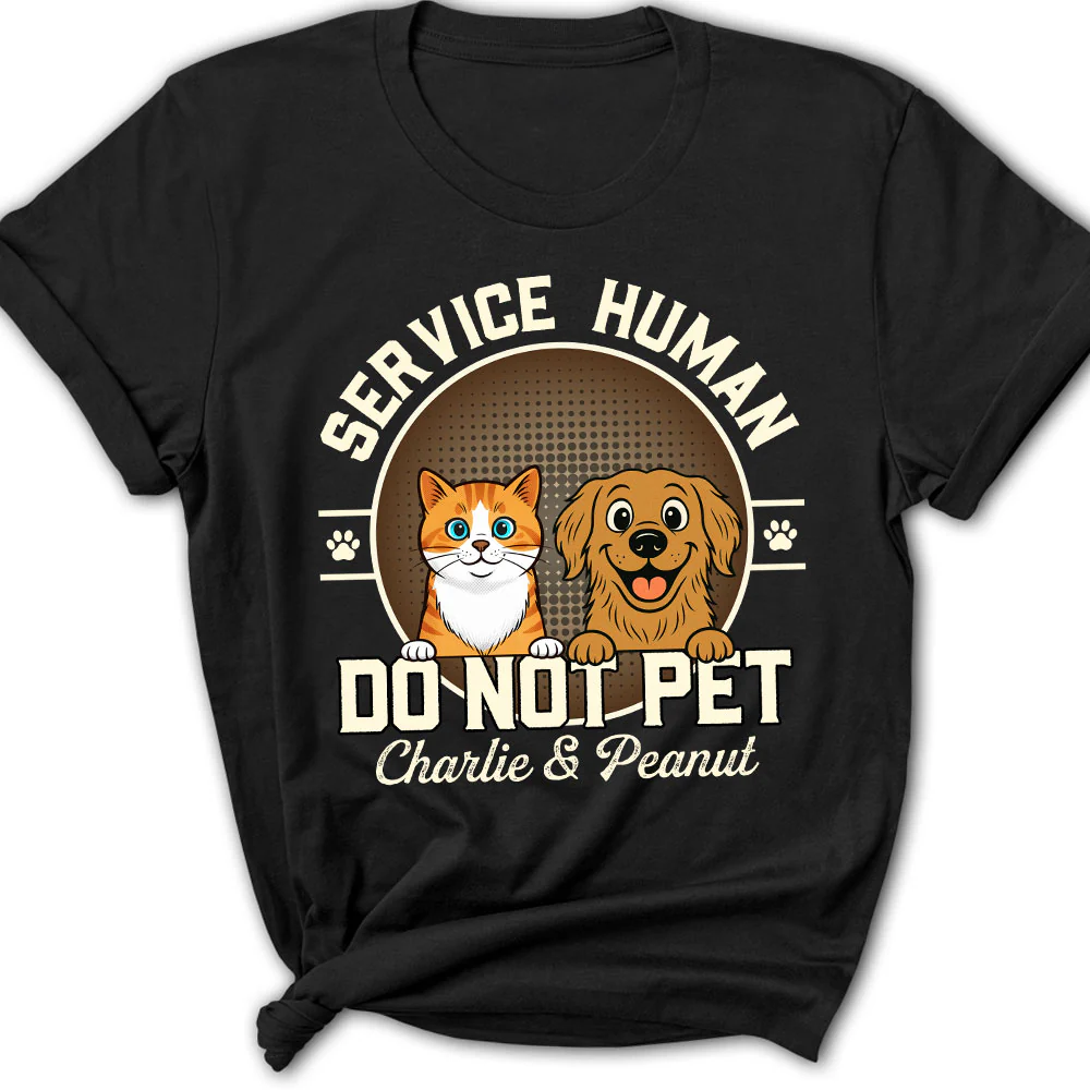 Service Human Logo Pet Version - Personalized Custom Women's T-Shirt