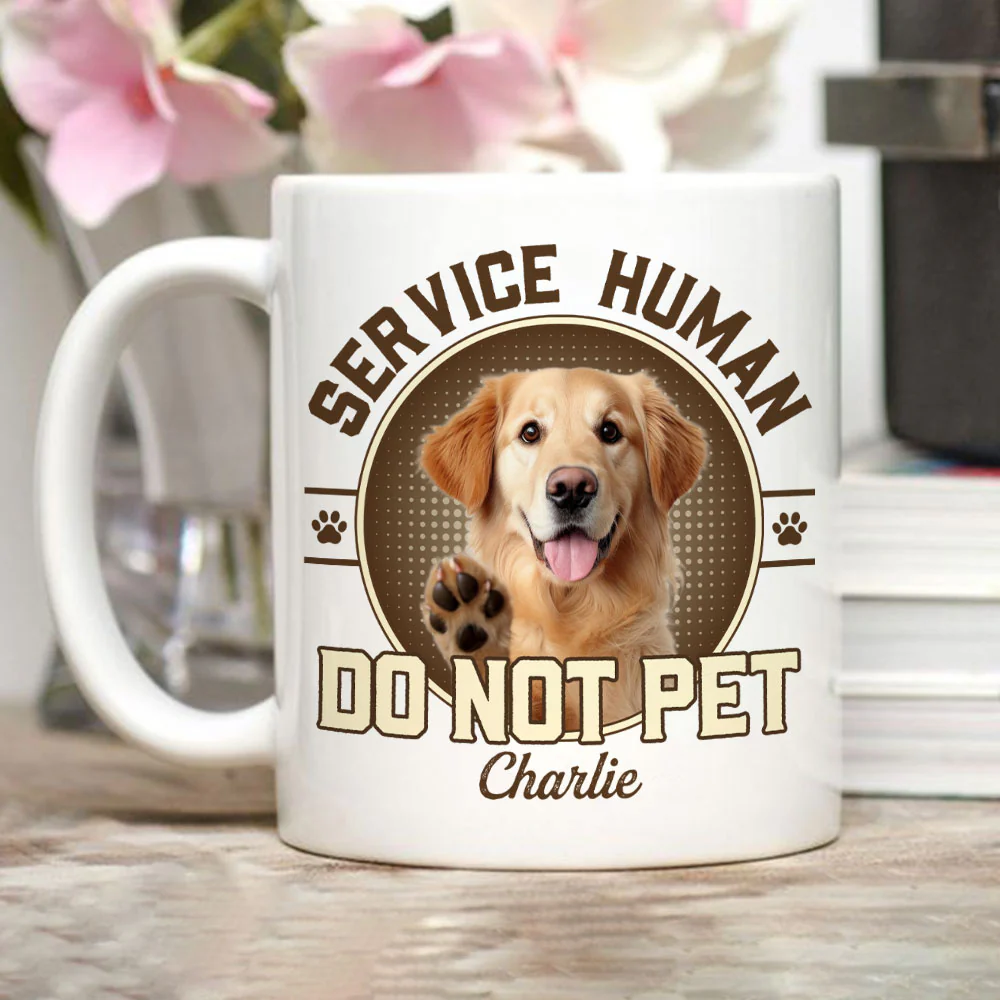 Service Human Logo Photo - Personalized Custom Coffee Mug
