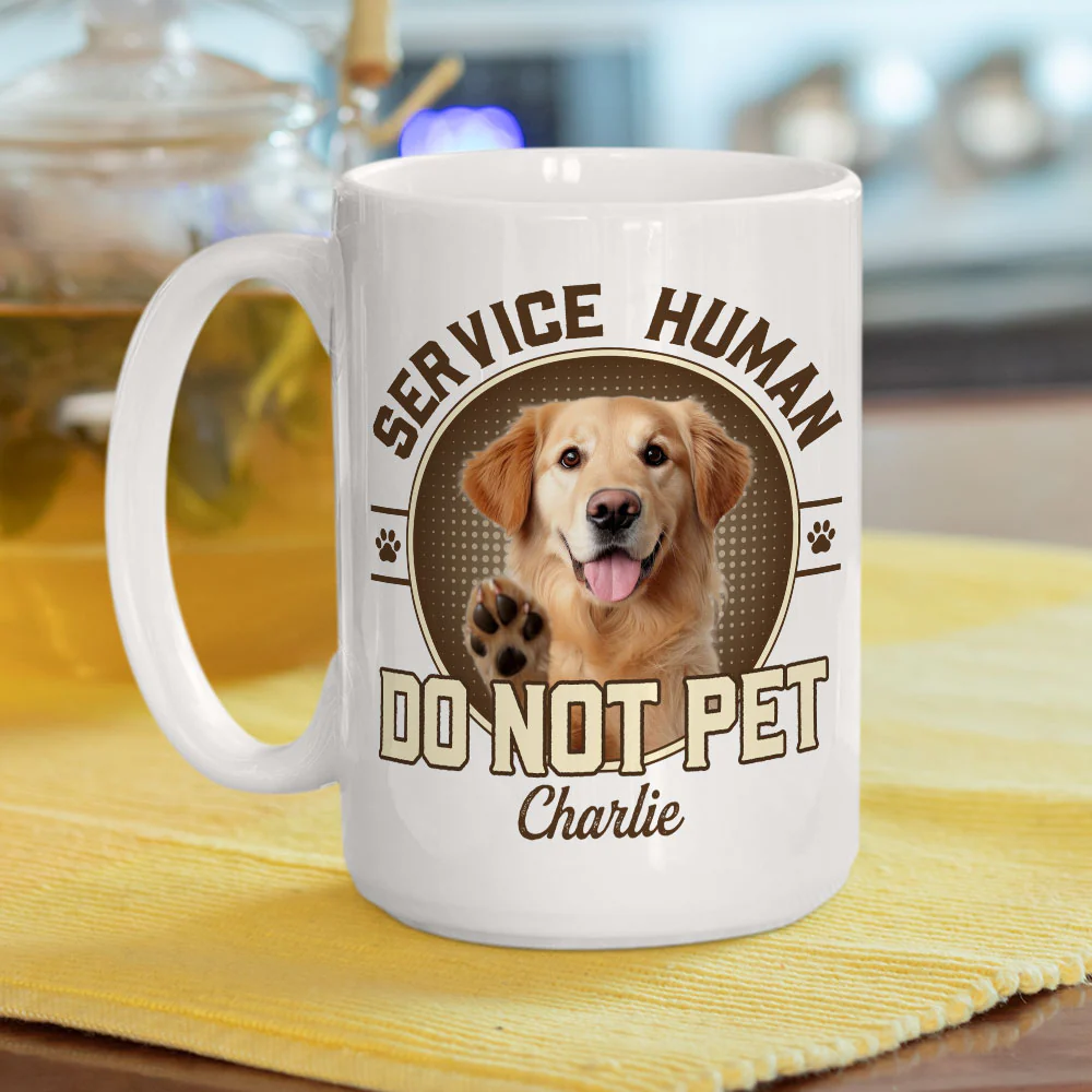 Service Human Logo Photo - Personalized Custom Coffee Mug - Image 2