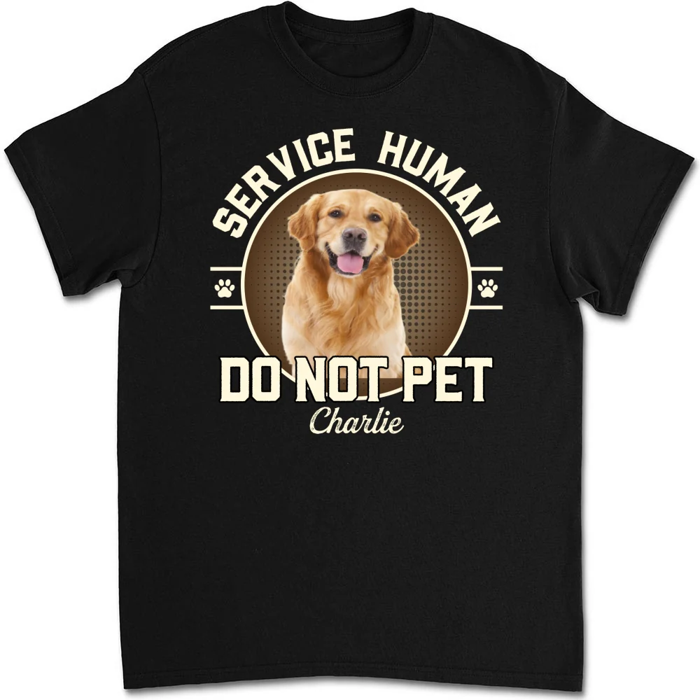 Service Human Logo Photo - Personalized Custom Unisex T-Shirt - Image 2