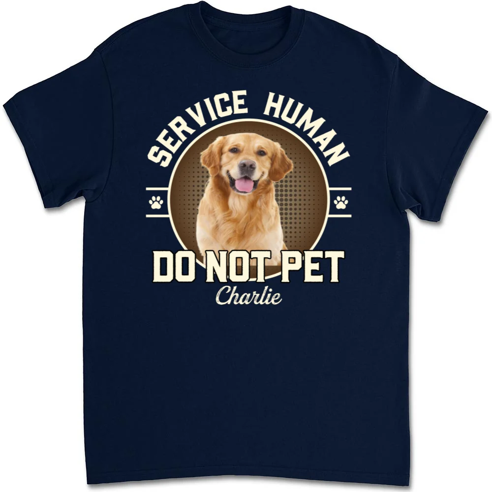 Service Human Logo Photo - Personalized Custom Unisex T-Shirt - Image 3