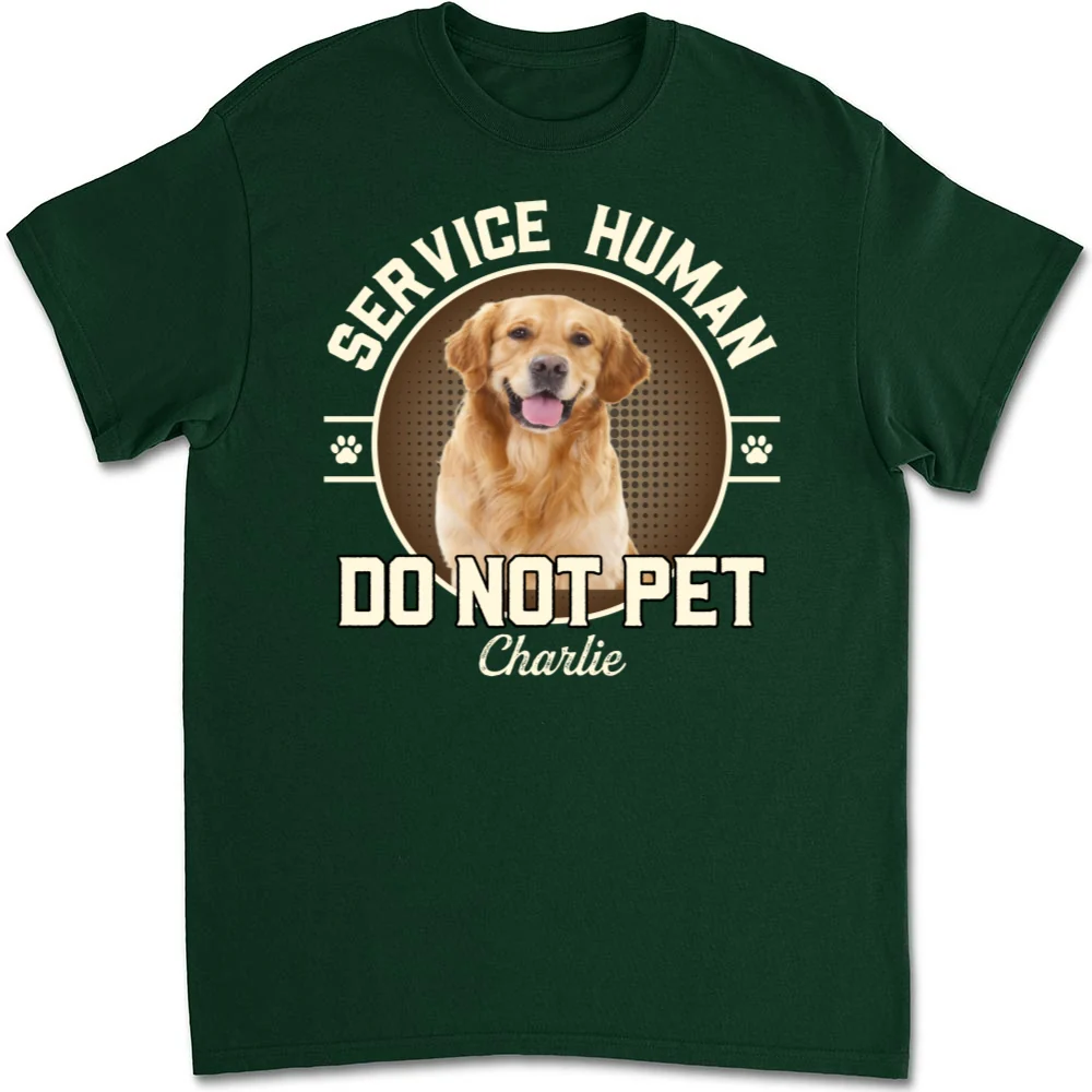Service Human Logo Photo - Personalized Custom Unisex T-Shirt - Image 4